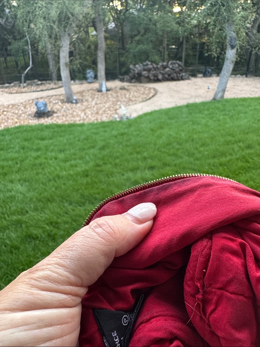 Hermes Bolide Red Canvas Pouch - Picture 11 of 13